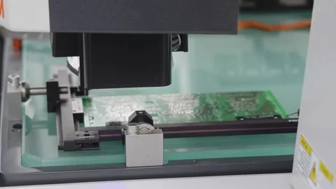 Printed Circuit Board Test Stock Footage 332861919