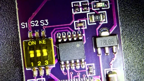 Printed Circuit Board Under The Microscope Video stock 284271363