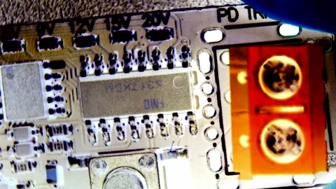 Printed Circuit Board Under The Microscope  X Ray Stock Footage 284271364