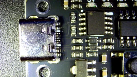 Printed Circuit Board Under The Microscope Stock Footage 284271512