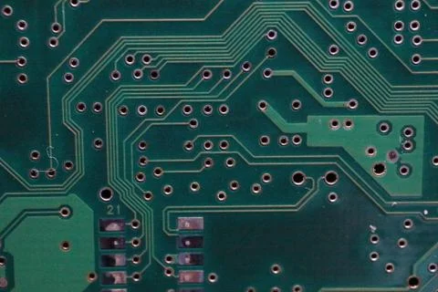 Printed circuit board underside of a 3.5-inch SATA hard disk drive (HDD) Stock-Fotos