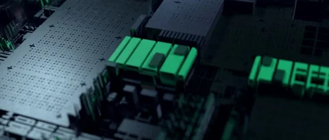 Printed circuit boards and sci-fi elements 動画素材 228855244