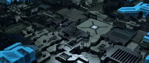 Printed circuit boards and sci-fi elements 動画素材 228855579