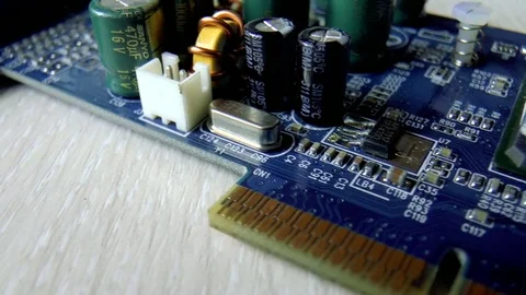 Printed circuit boards close-up Stock Footage 80720202