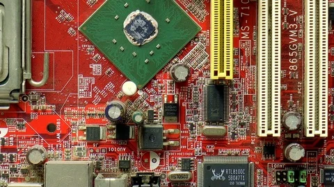 Printed circuit boards close-up Stock Footage 80856660