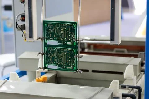 Printed circuit boards production process Stock Photos