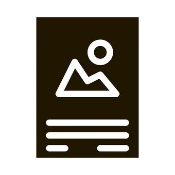 Printed color paper icon Vector Glyph Illustration Stock Illustration