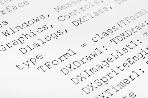 Printed computer code 스톡 사진