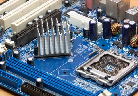 Printed computer motherboard Stock Photos
