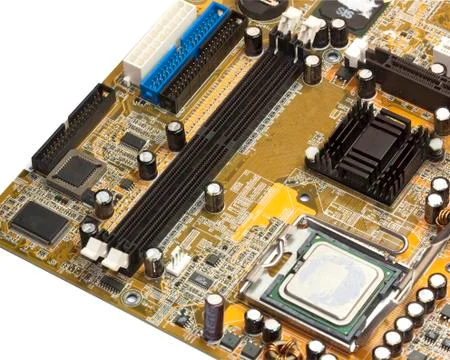 Printed computer motherboard Stock Photos