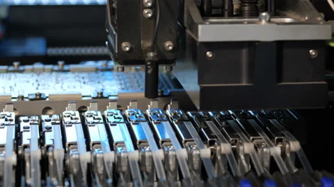 Printed digital electronic board Stock Footage 95174429