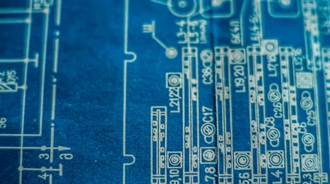 Printed electric scheme Stock Footage 64099505