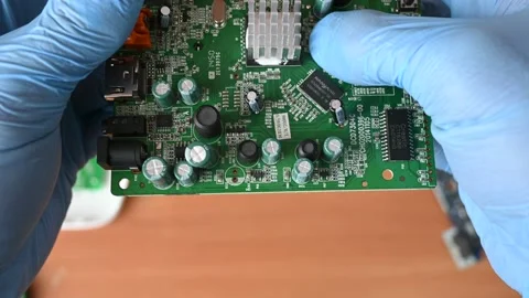 Printed electronic circuit board Stock Footage 186924019