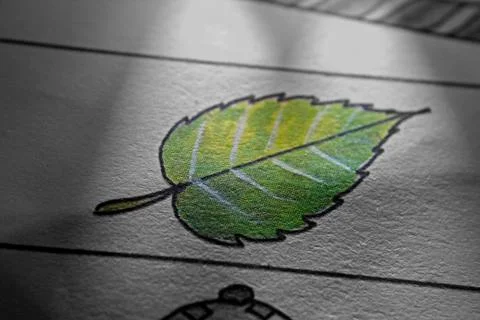 Printed leaf Stock Photos