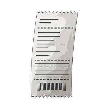 Printed Paper Receipt illustration Stock Illustration