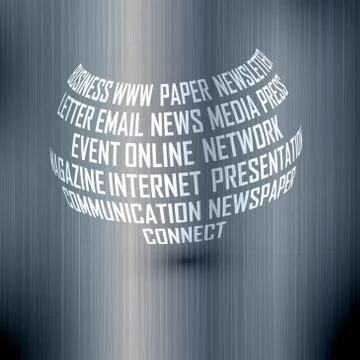 Printed poster with News Stock Illustration