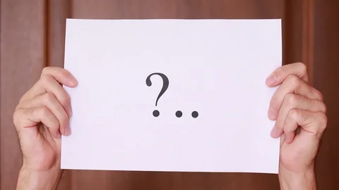 Printed question sign with dots 動画素材 92936535