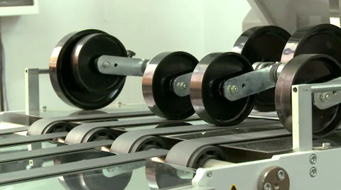 Printed sheets coming out of commercial printing press Stock Footage 66564929