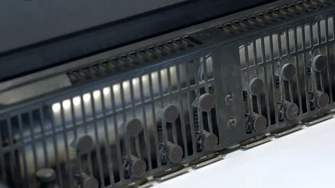 Printed sheets of paper are served in the printing press 库存影片 120903866