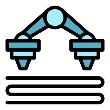 Printer 3d machine icon vector flat Stock Illustration