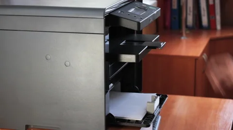 The Printer In Action 2 Stock Footage 58891034