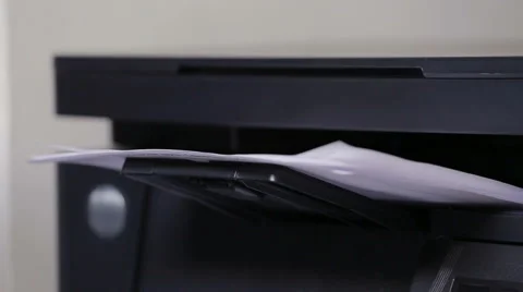 Printer In Action. Printing papers. Stock Footage 61914287
