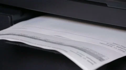 Printer In Action. Printing papers. Stock Footage 61914319