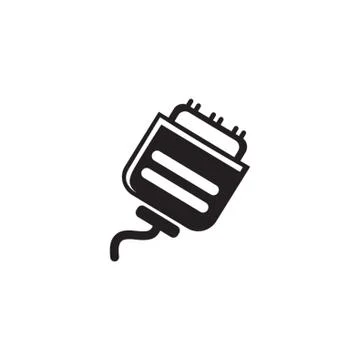 Printer Adapter Cable Stock Illustration