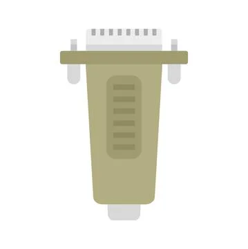 Printer adapter icon flat isolated vector Illustrazione stock