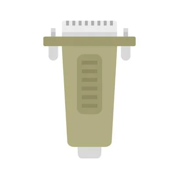 Printer adapter icon flat isolated Stockillustratie