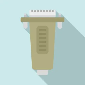 Printer adapter icon, flat style Stockillustratie
