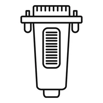 Printer adapter icon, outline style Stock Illustration
