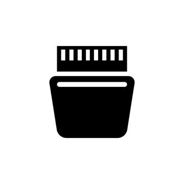 Printer Adapter, LPT Plug, IEEE 1284 Cable Solid Flat Vector Icon Isolated .. Stock Illustration