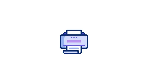 Printer Animated Icon Stock Footage 320199850