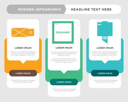Printer, Browser, Email infographic イラスト素材