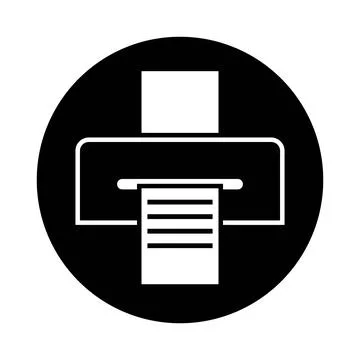 Printer bubble icon vector  illustration,flat design Stock Illustration