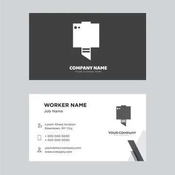 Printer business card design Stock Illustration