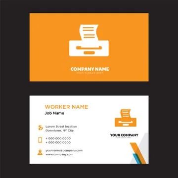 Printer business card design 무료 스톡 일러스트