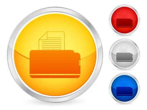 Printer button Stock Illustration