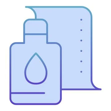 Printer cartridge flat icon. Printer paint can blue icons in trendy flat style Illustrazione stock