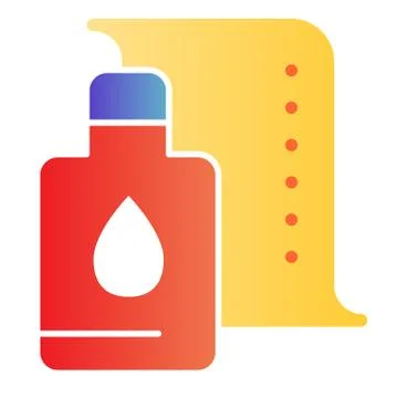 Printer cartridge flat icon. Printer paint can color icons in trendy flat style Stock Illustration