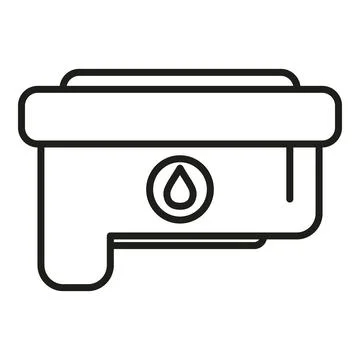 Printer cartridge icon outline vector. Digital print 스톡 일러스트