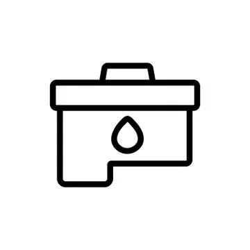 The printer cartridge icon vector outline illustration 스톡 일러스트