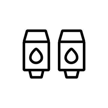 Printer cartridge icon vector outline illustration Stock Illustration