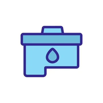 The printer cartridge icon vector outline illustration Illustrazione stock