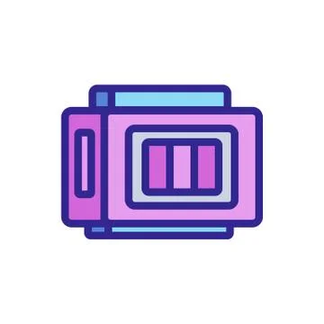 The printer cartridge icon vector outline illustration Stock Illustration
