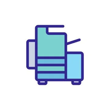 Printer cartridge icon vector outline illustration Illustrazione stock