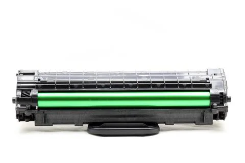 Printer cartridge new laser printer cartridge isolated on white background... Stock Photos