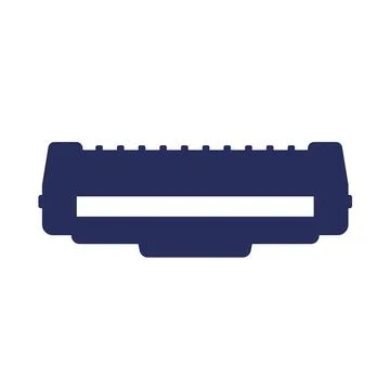 Printer cartridge or toner icon on white Stock Illustration