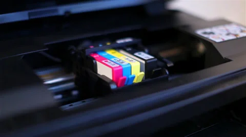 Printer Cartridge Rides Out HD Vidéo 39006399